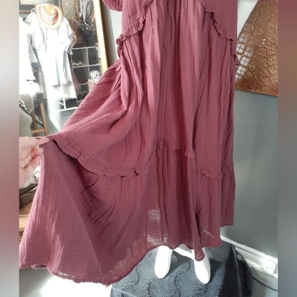 Zara Deep Red Long Sleeve Dress - Picture 8 of 15